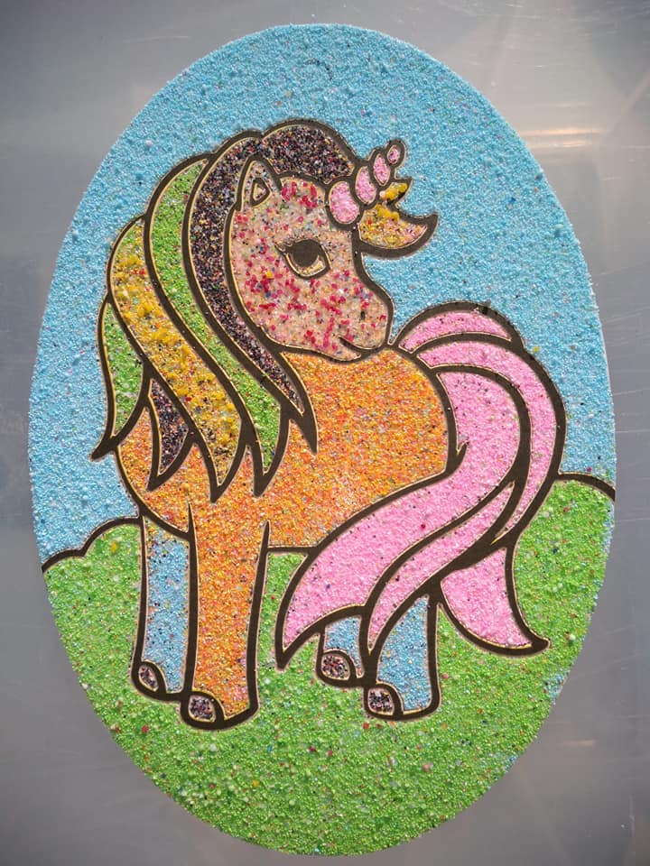 Unicorn Sand Art Kit. Oval Size. Sand Included. - Image 6