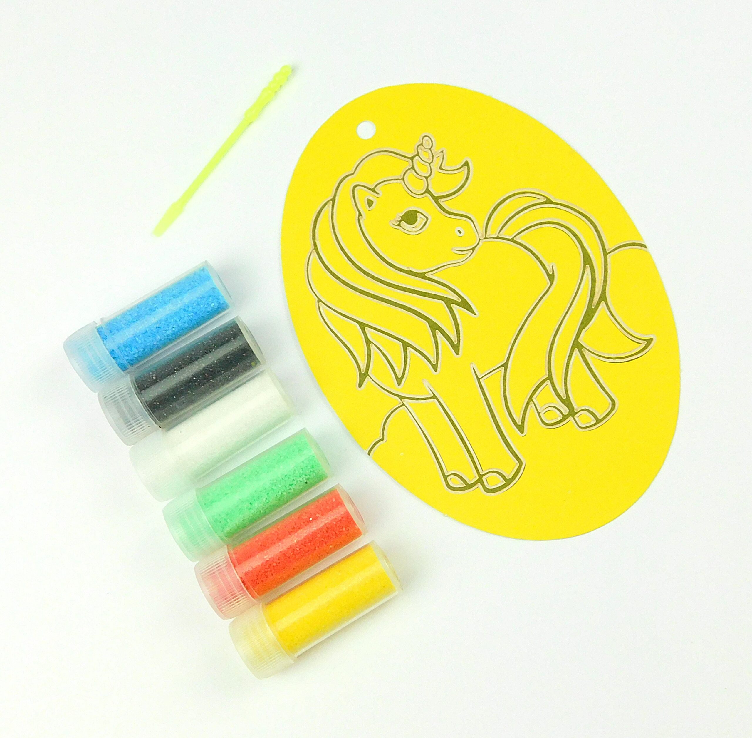 Unicorn Sand Art Kit. Oval Size. Sand Included. - Image 4