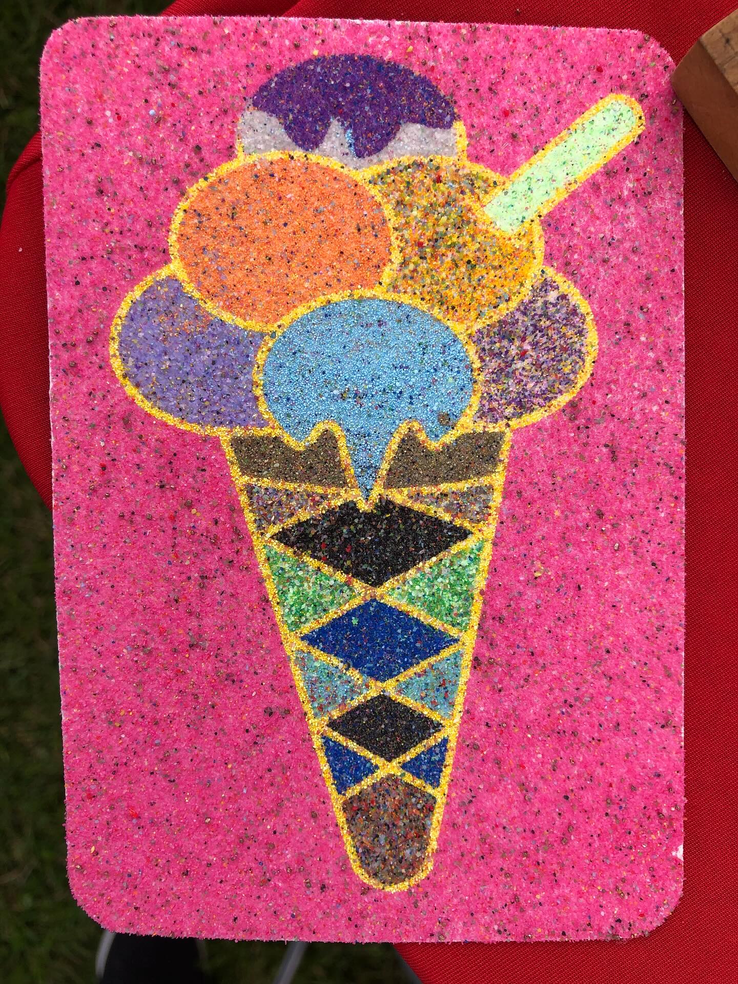 Ice Cream Cone Sand Art Kit. A6 Size. Sand Included - Image 4