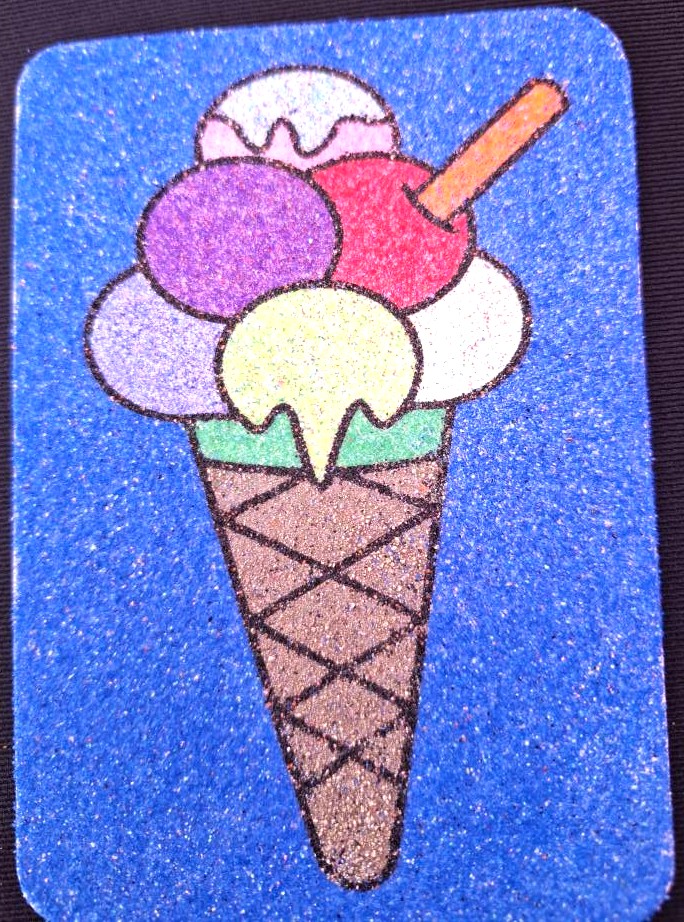 Ice Cream Cone Sand Art Kit. A6 Size. Sand Included - Image 5