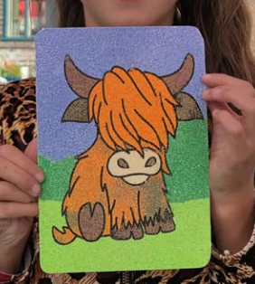Highland Cow A5 Sand Art Kit - Image 7
