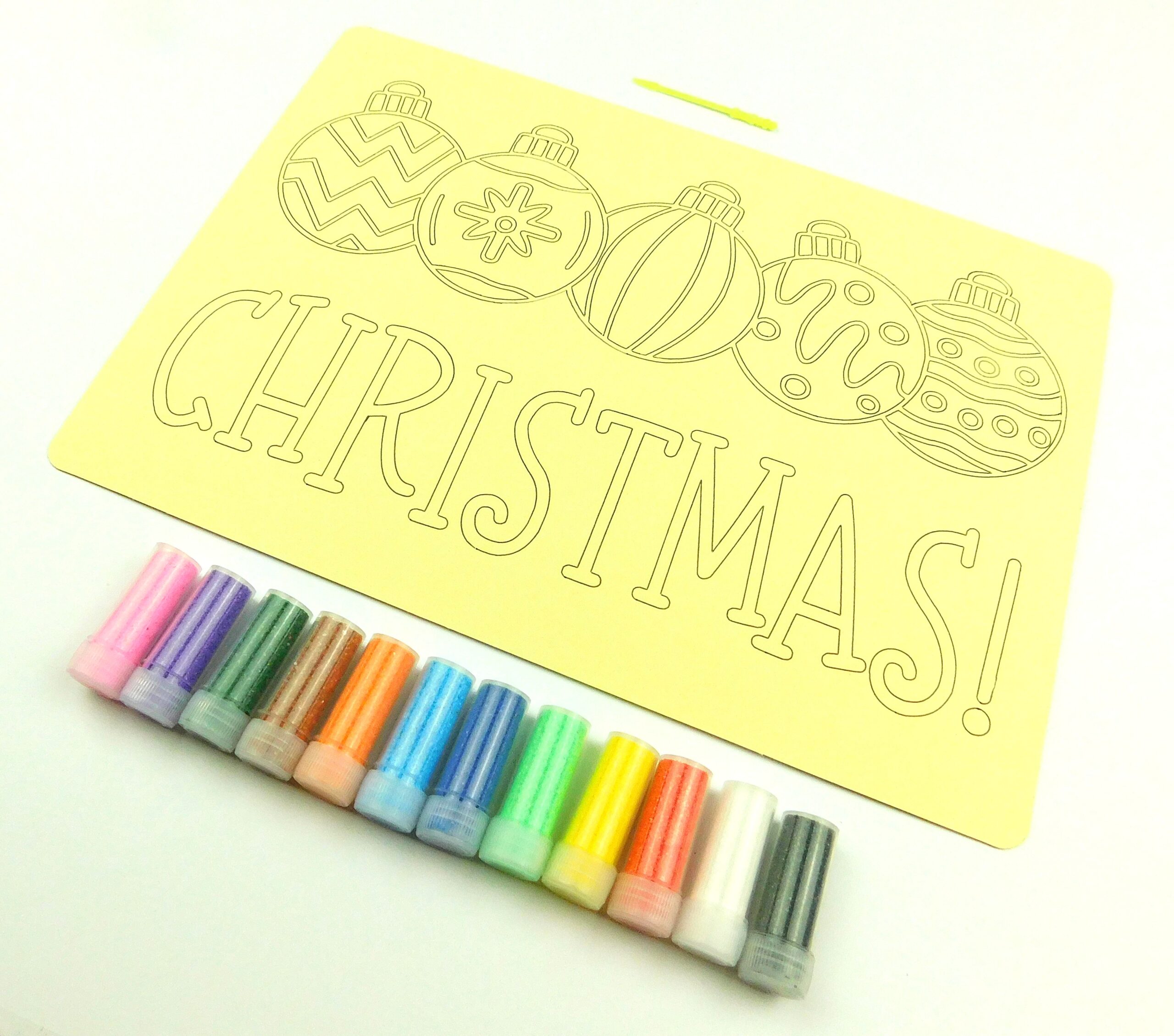 5 Bauble Christmas A4 Sand Art Kit - Image 4