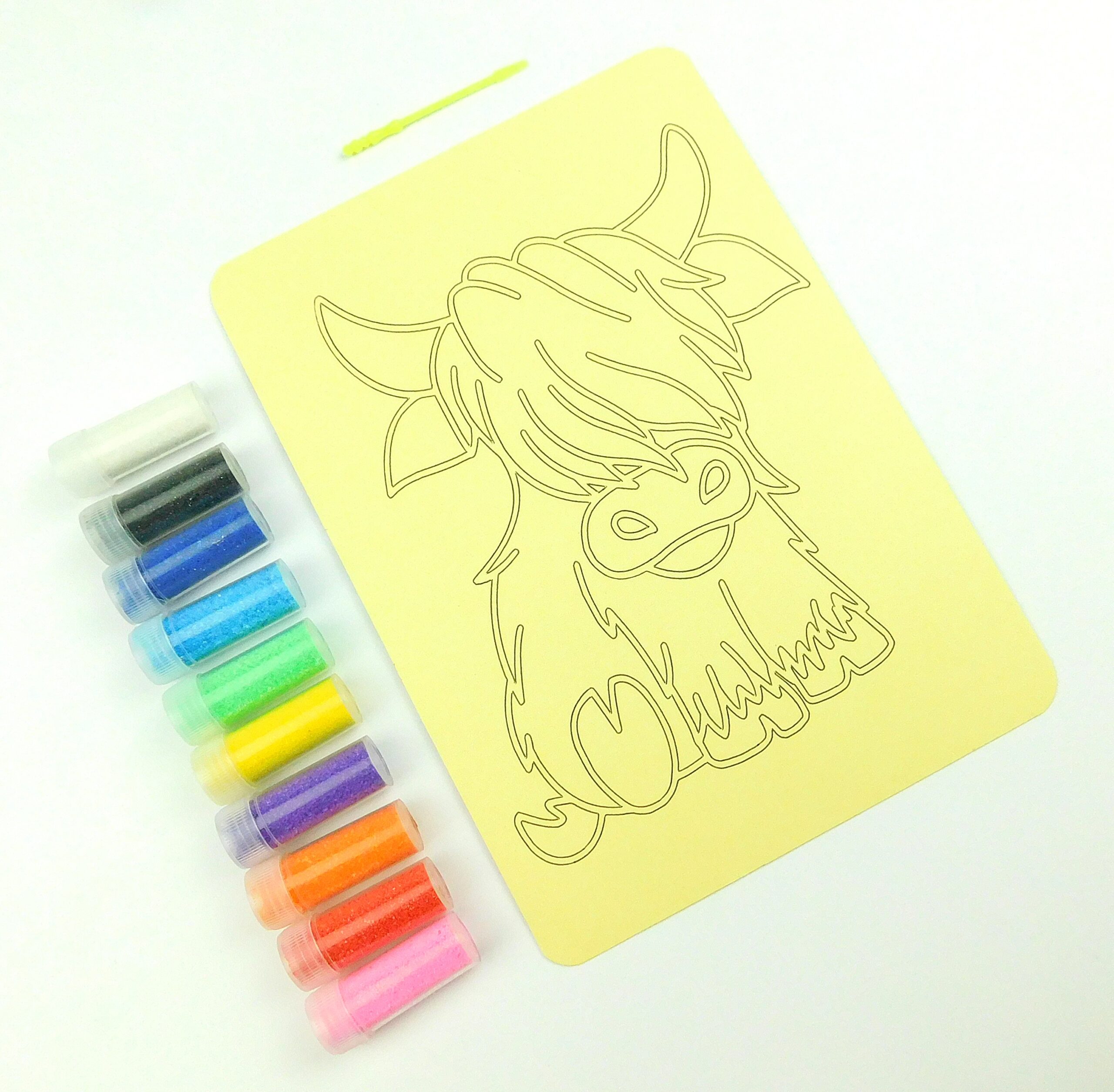 Highland Cow A5 Sand Art Kit - Image 3