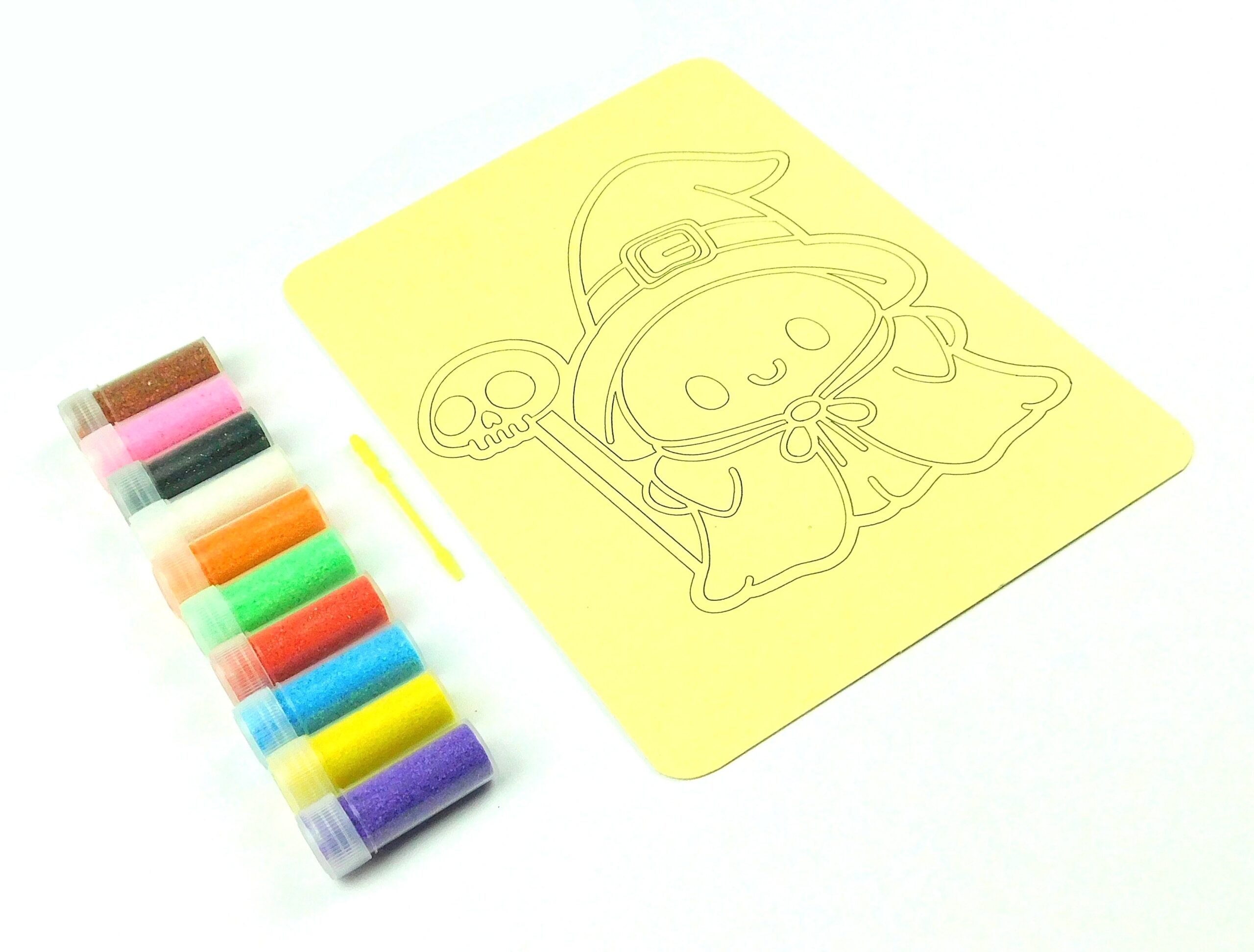 Wizard with skull staff Sand Art Kit. A5 Size. Sand Included - Image 4