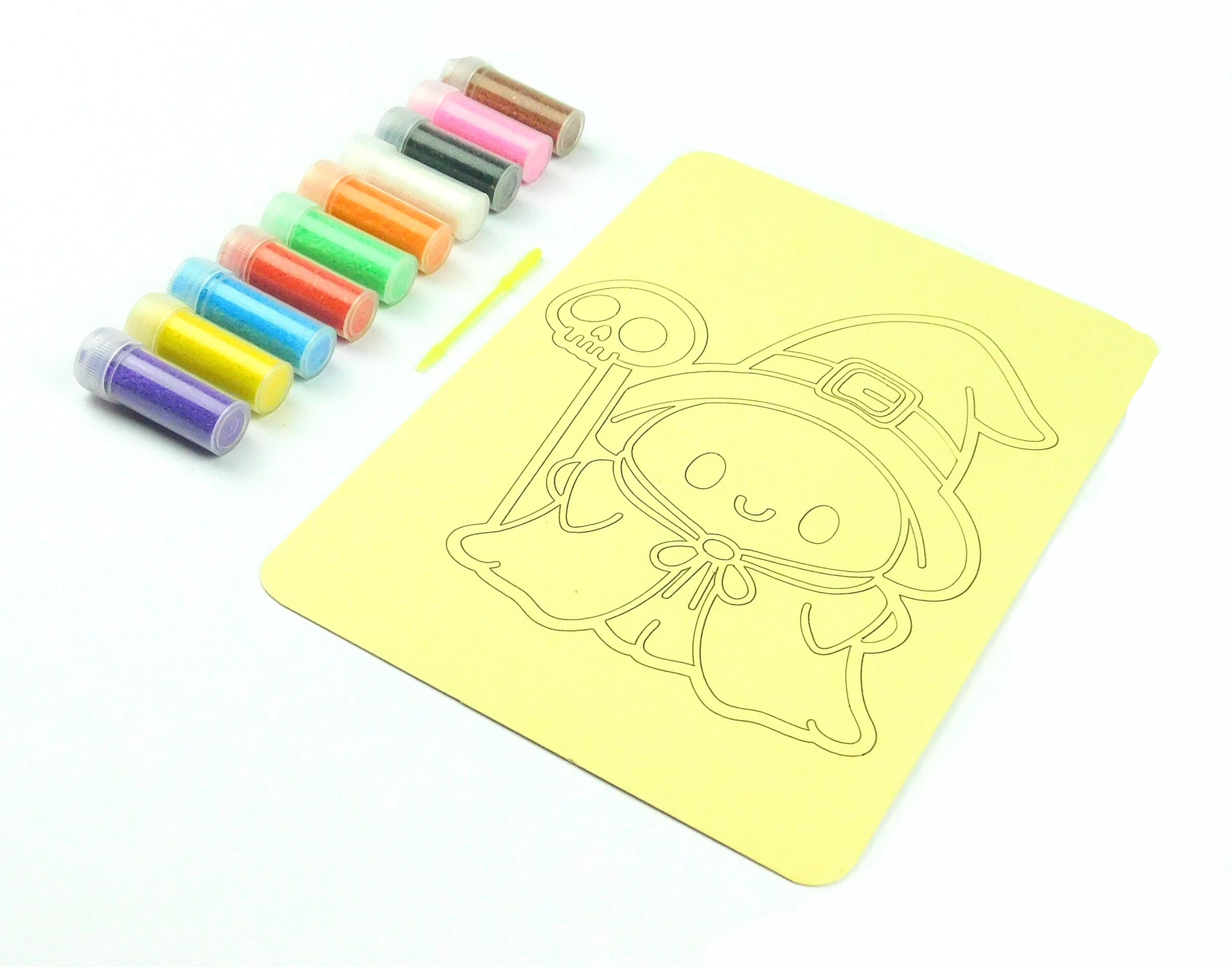 Wizard with skull staff Sand Art Kit. A5 Size. Sand Included - Image 5