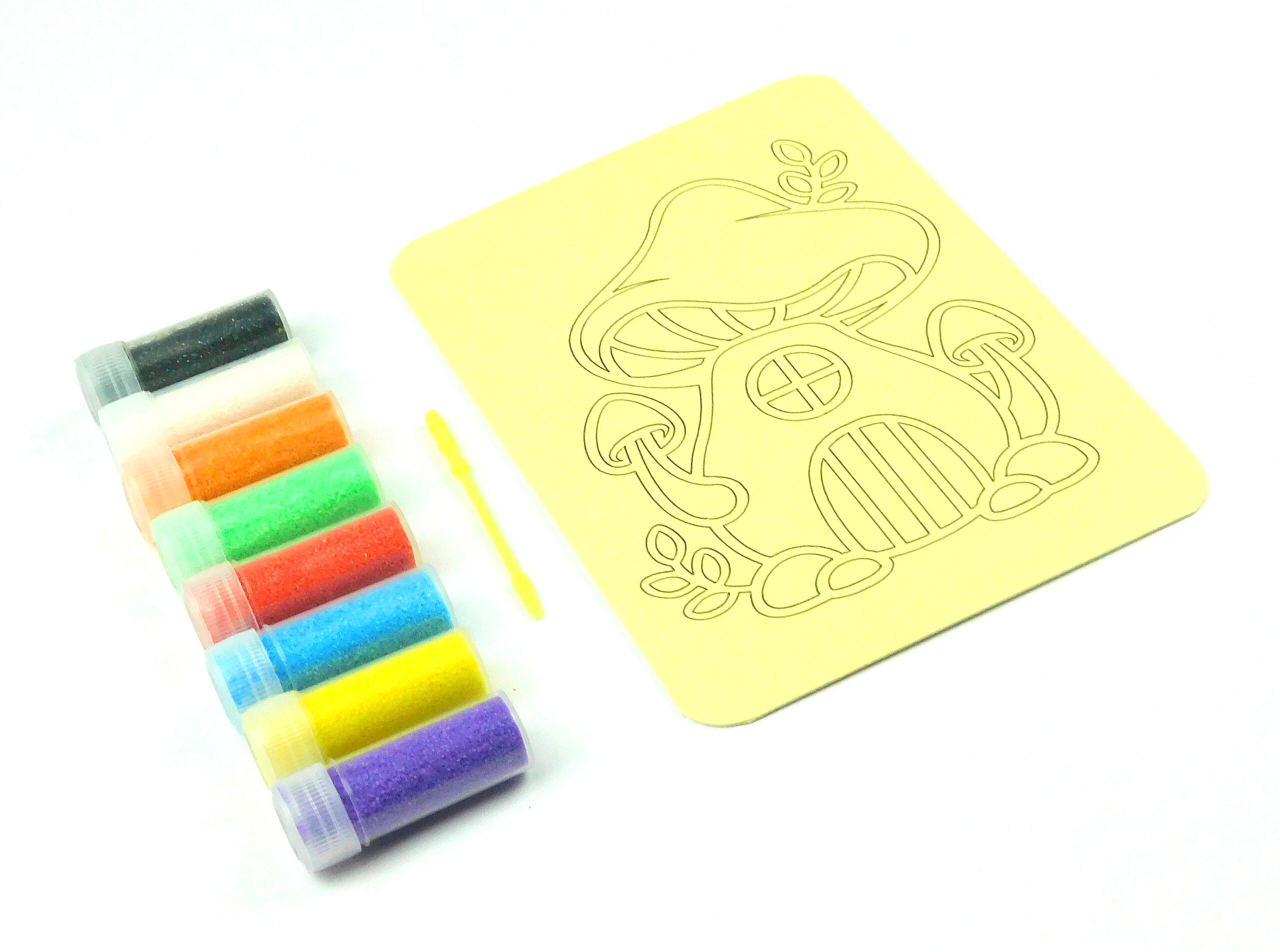 Mushroom House Sand Art Kit. A6 Size. Sand Included - Image 4