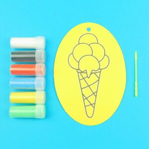 Oval Ice Cream Sand Art Kit.