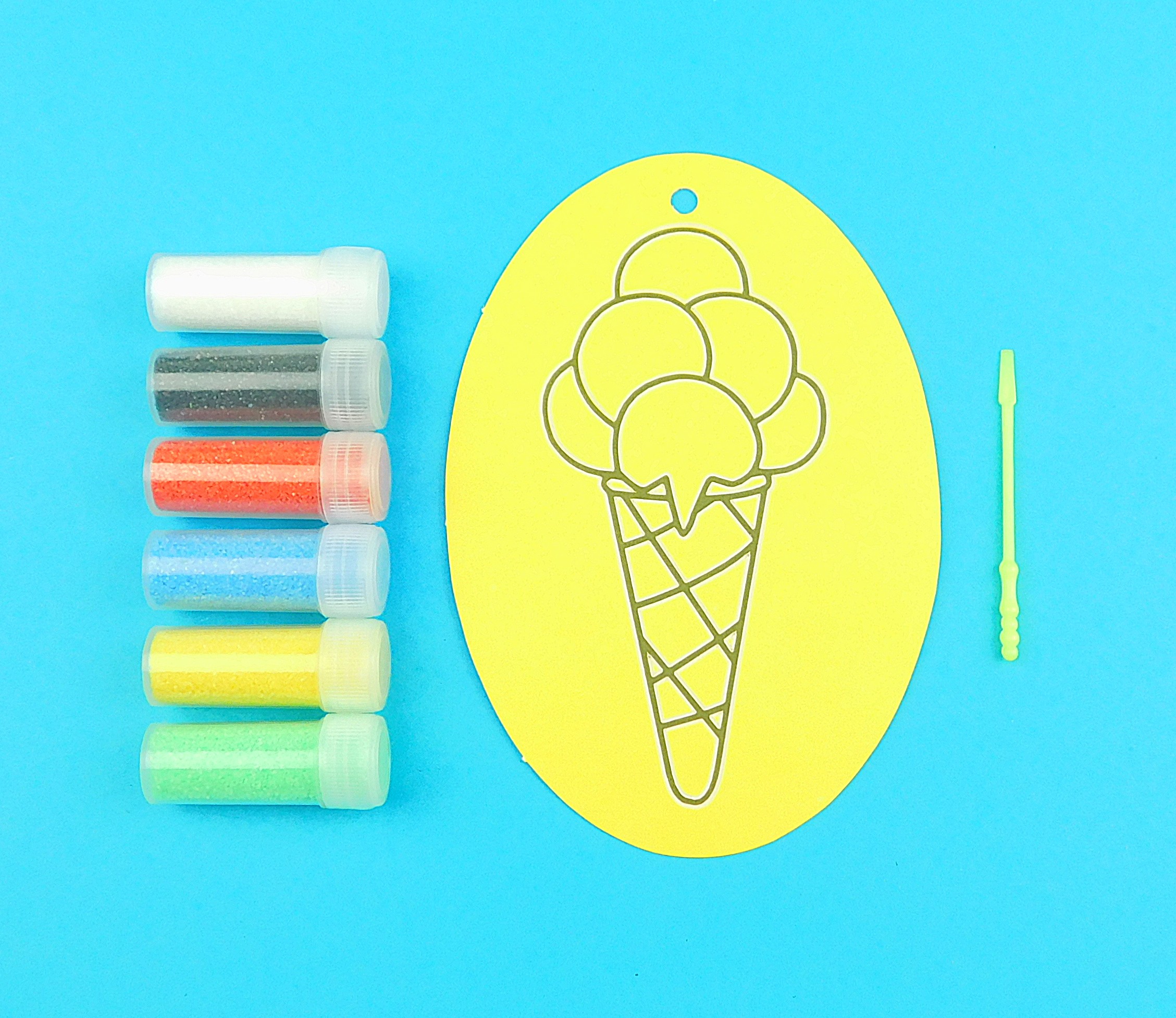 Oval Ice Cream Sand Art Kit.