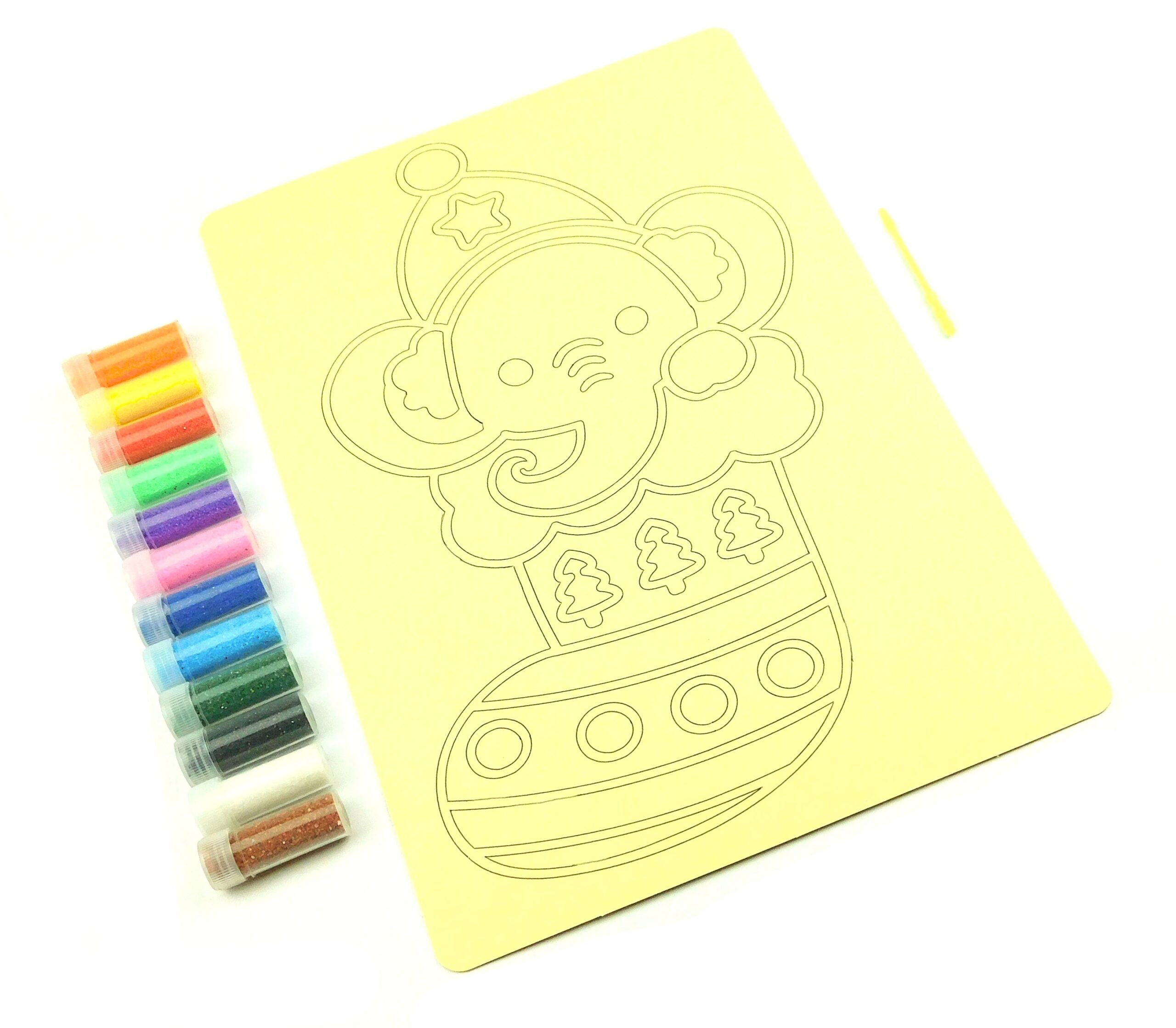 Elephant in Stocking Sand Art Kit. A4 Size. Sand Included. - Image 2