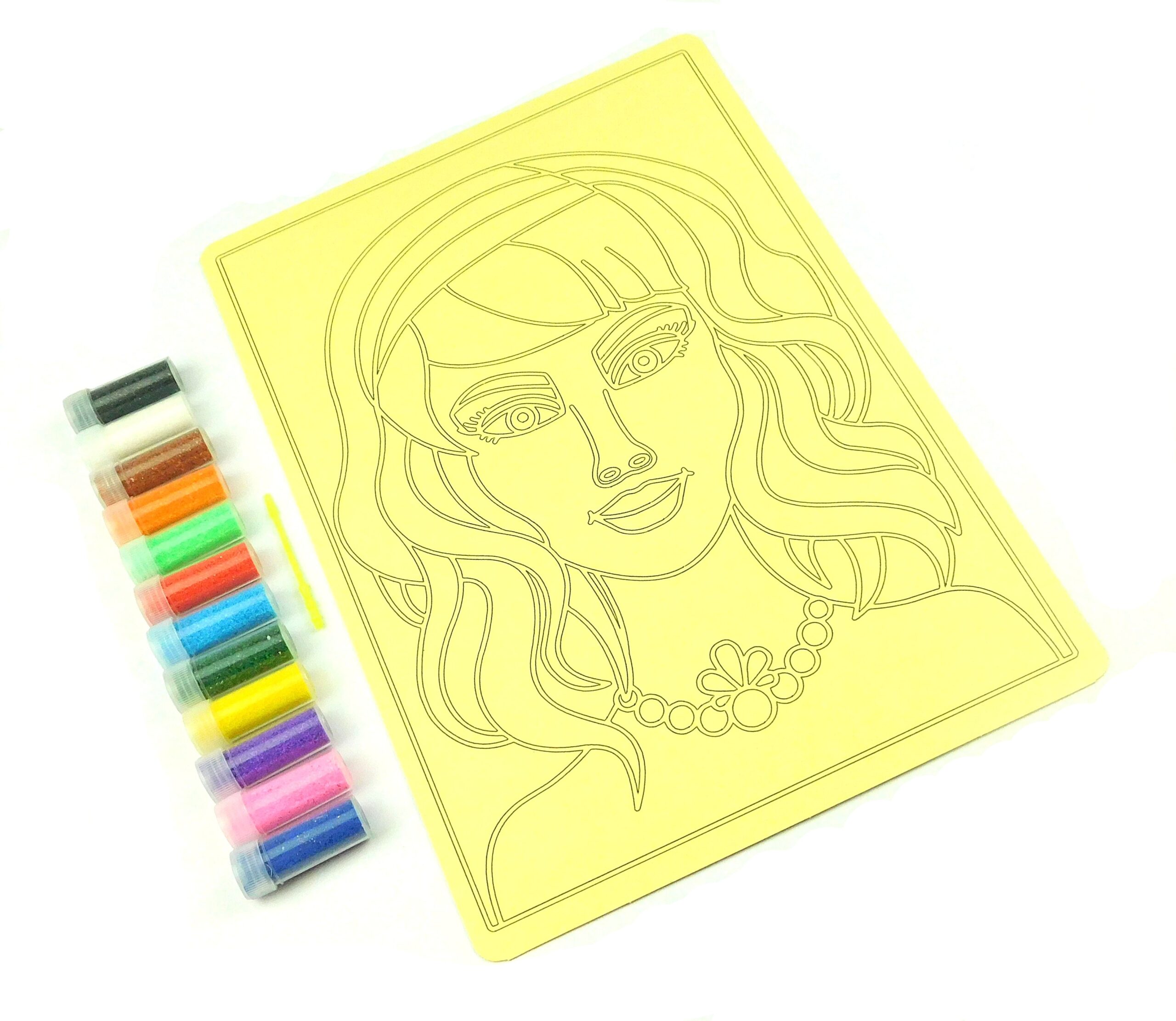 Ladies Face Sand Art Kit. A4 Size. Sand Included - Image 3