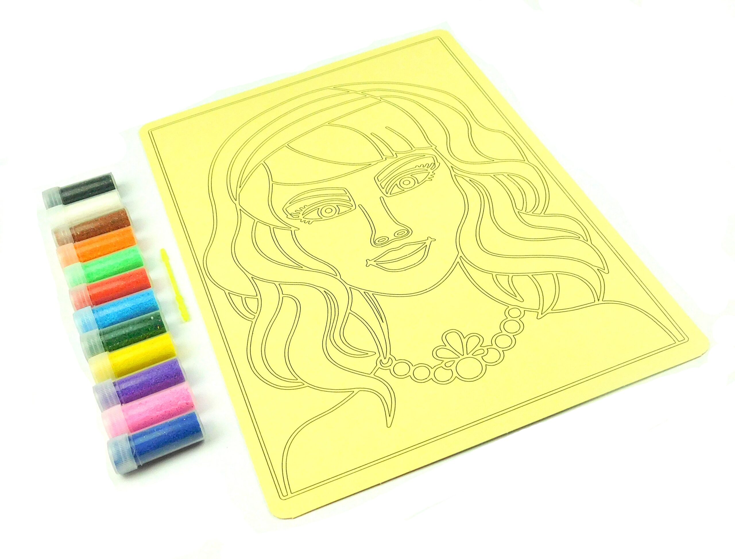 Ladies Face Sand Art Kit. A4 Size. Sand Included - Image 4