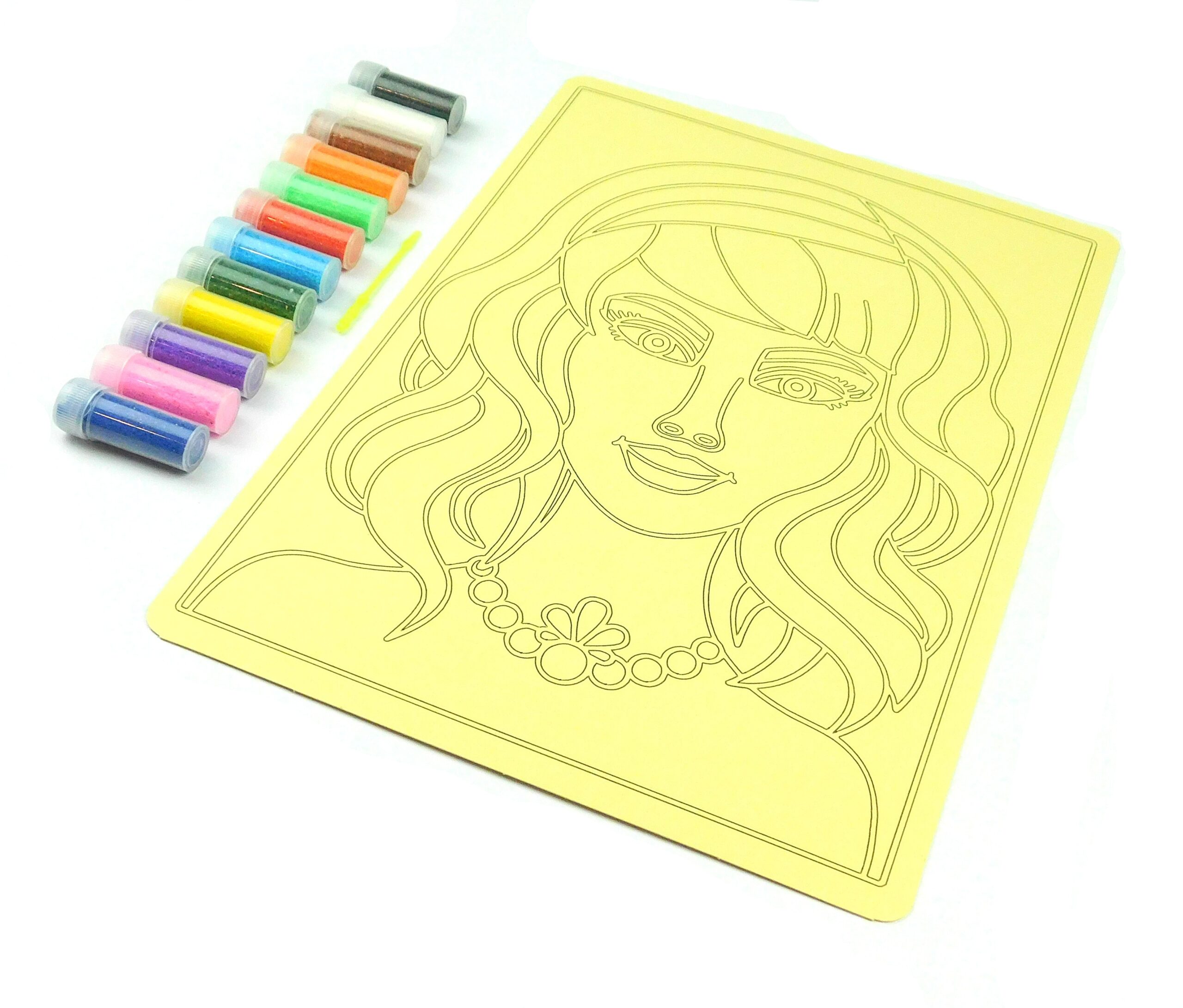 Ladies Face Sand Art Kit. A4 Size. Sand Included - Image 5