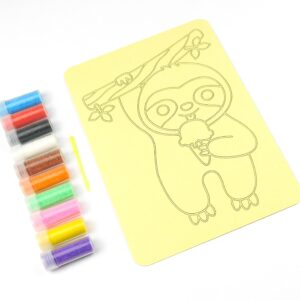 Ice Cream Sloth Sand Art Kit. A5 Size. Sand Included