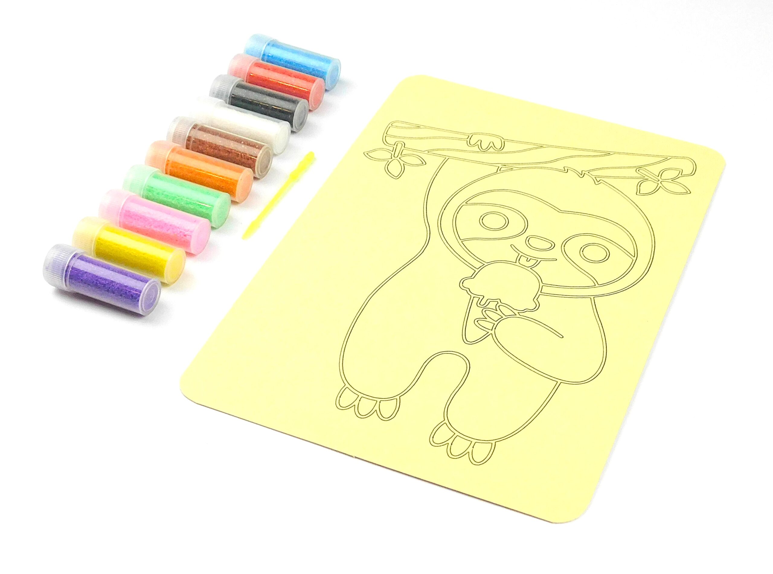 Ice Cream Sloth Sand Art Kit. A5 Size. Sand Included - Image 5