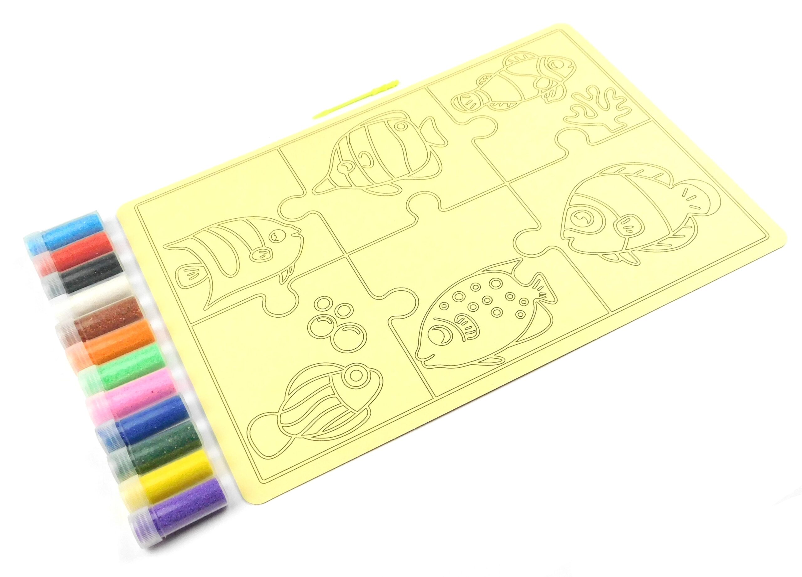 Fish Jigsaw Sand Art Kit. A4 Size. Sand Included. - Image 4