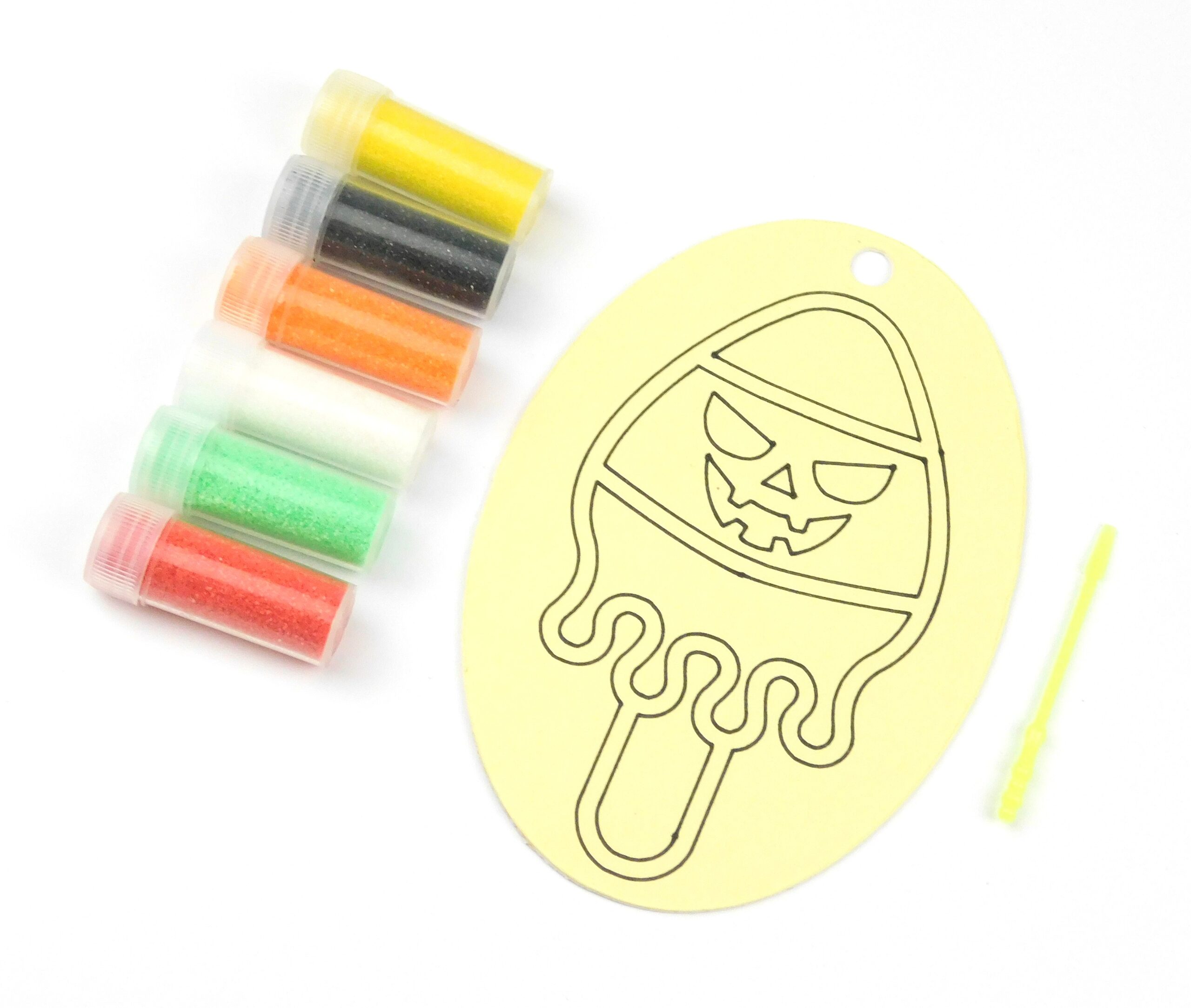 Halloween Candy Corn Sand Art Kit. Oval Size. Sand Included - Image 2
