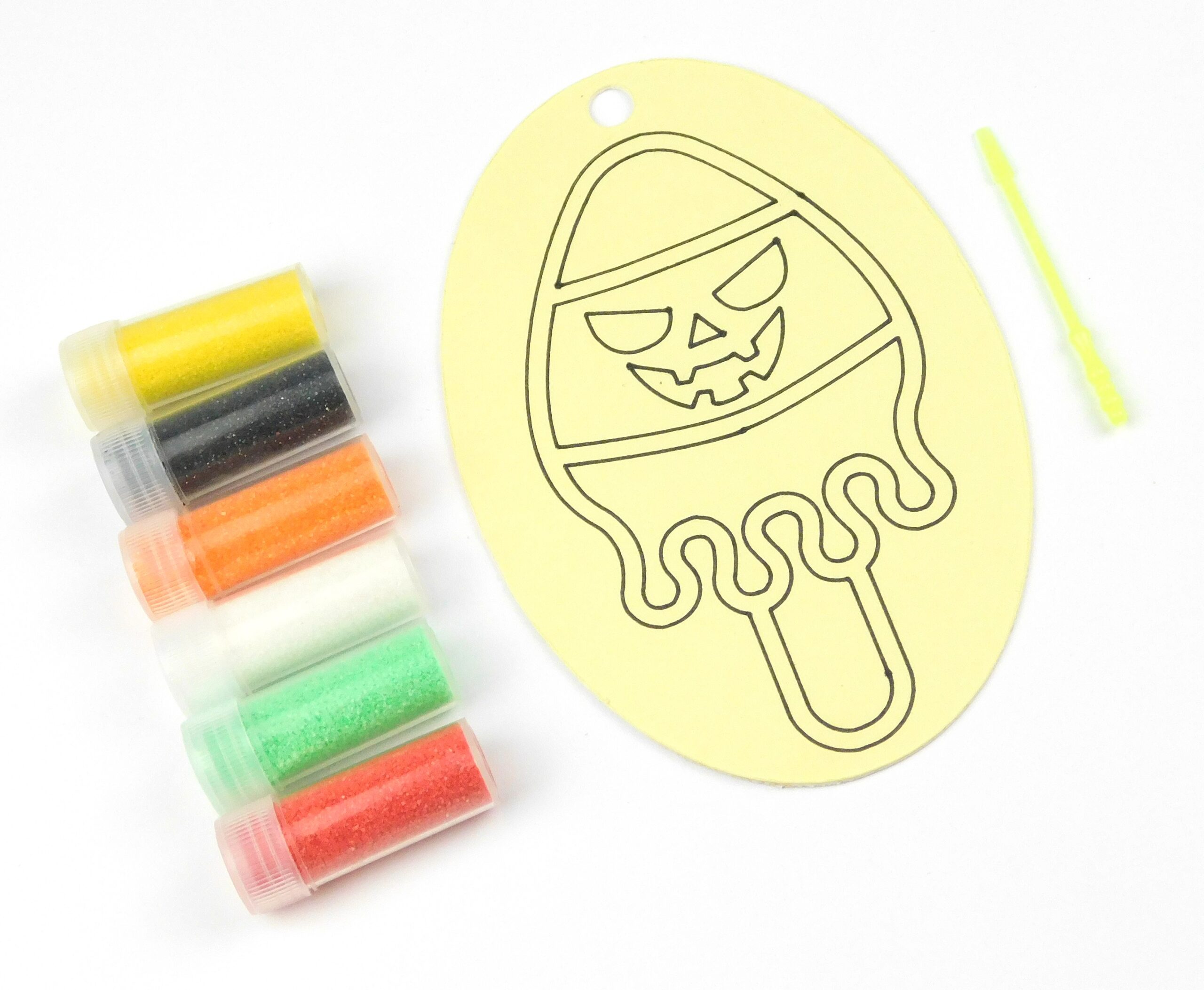 Halloween Candy Corn Sand Art Kit. Oval Size. Sand Included - Image 3