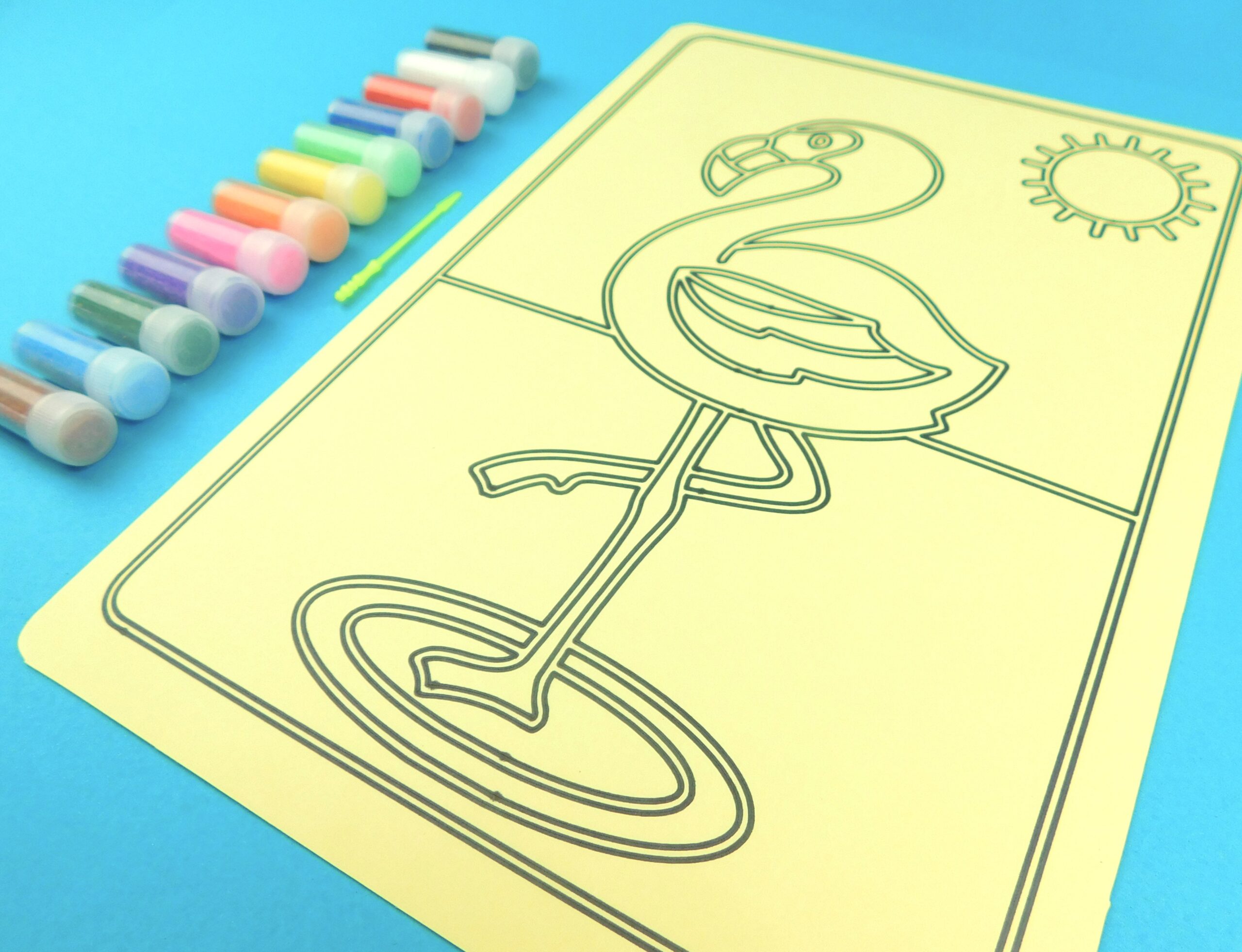 Flamingo Sand Art Kit. A4 Size. Sand Included. - Image 6