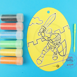 Oval Knight Sand Art Kit.