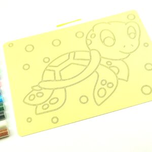 Turtle Sand Art Kit. A4 Size. Sand Included.