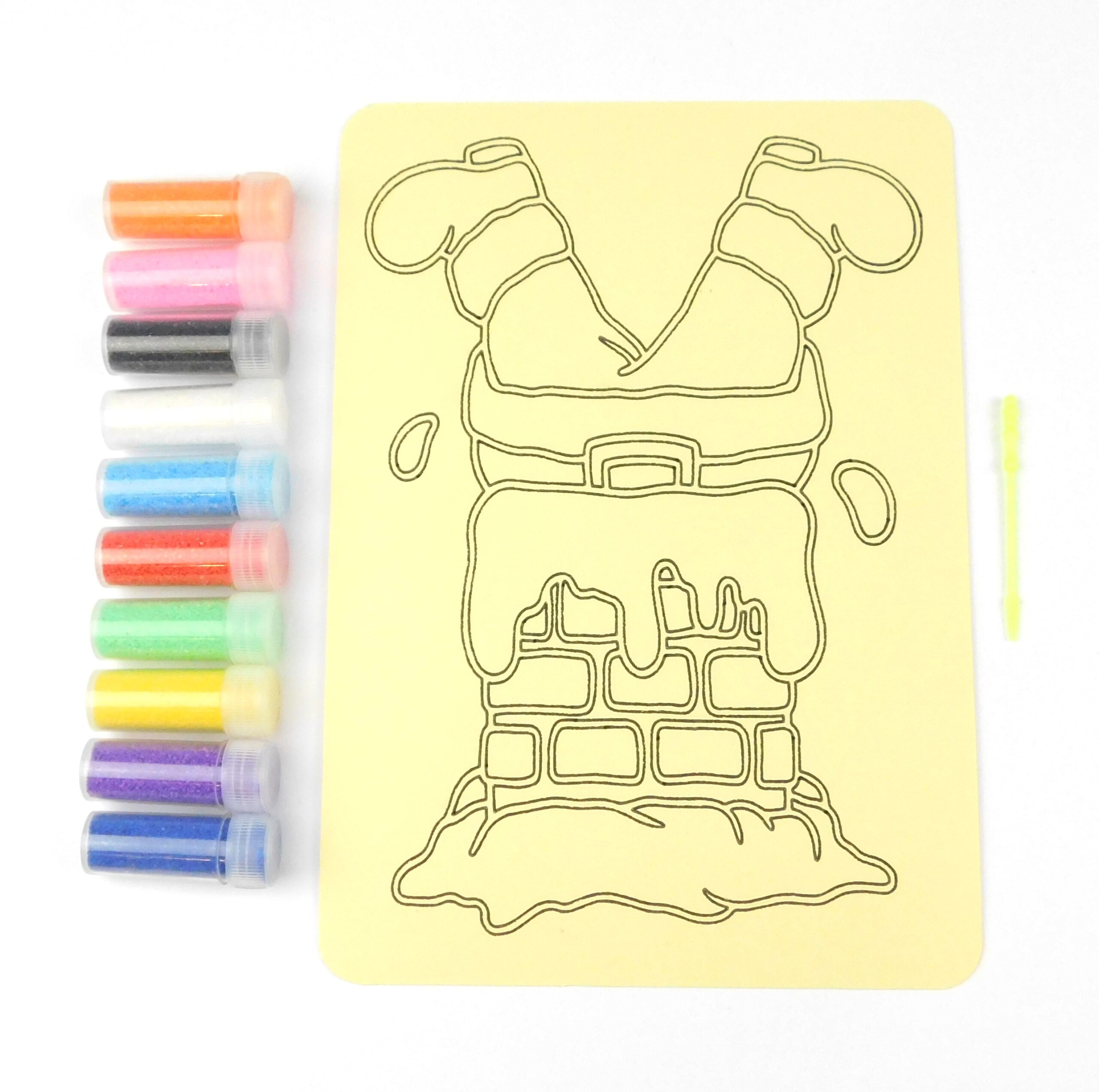 Santa in Chimney Sand Art Kit. A5 Size. Sand Included