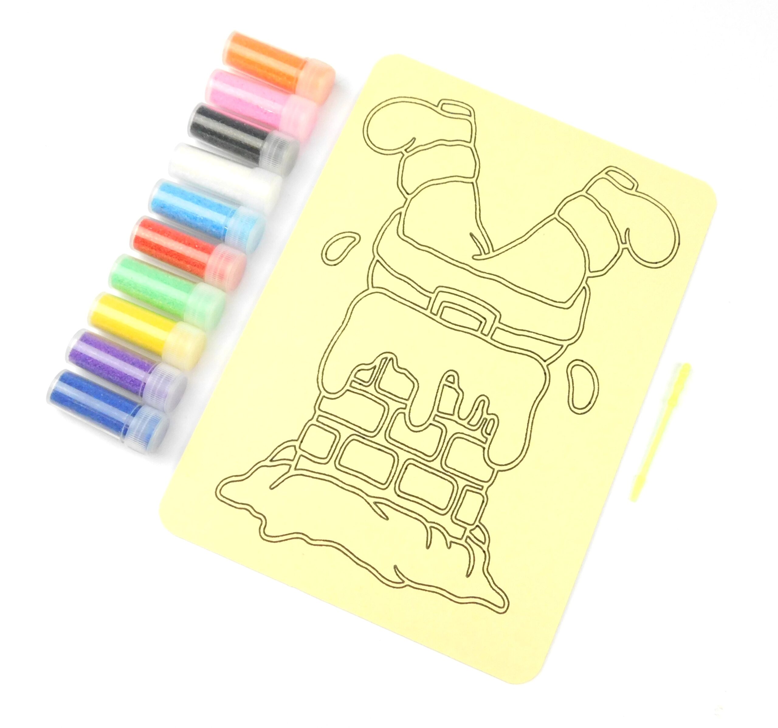 Santa in Chimney Sand Art Kit. A5 Size. Sand Included - Image 2