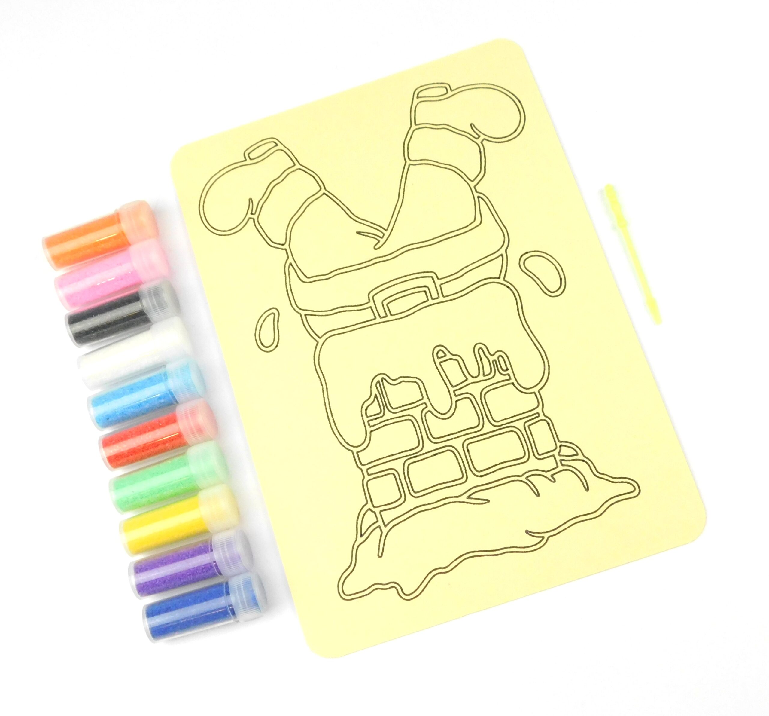 Santa in Chimney Sand Art Kit. A5 Size. Sand Included - Image 3