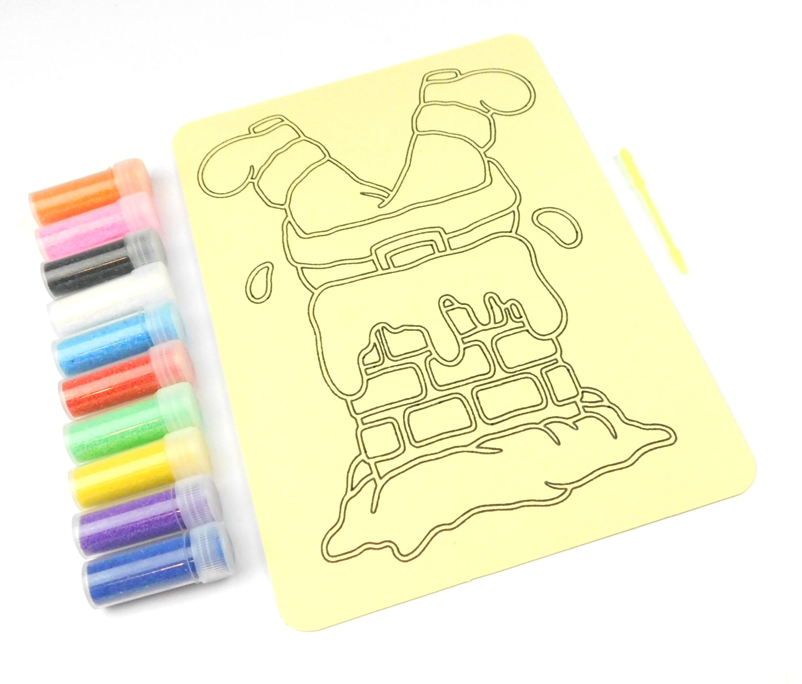 Santa in Chimney Sand Art Kit. A5 Size. Sand Included - Image 4