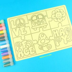 A4 Hippy Happy Sand Art Kit. Sand Included.