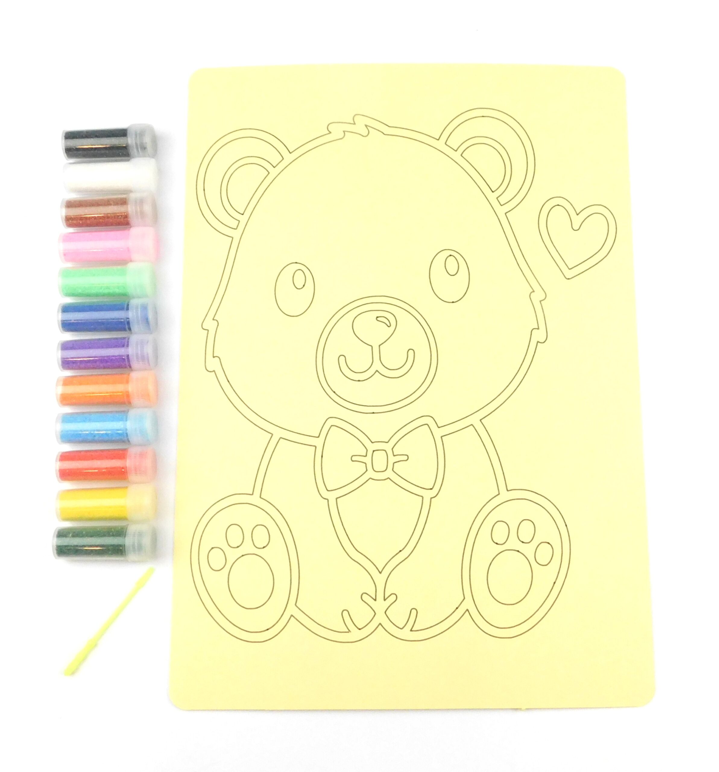 A4 Teddy Bear Sand Art Kit. Sand Included. - Image 6