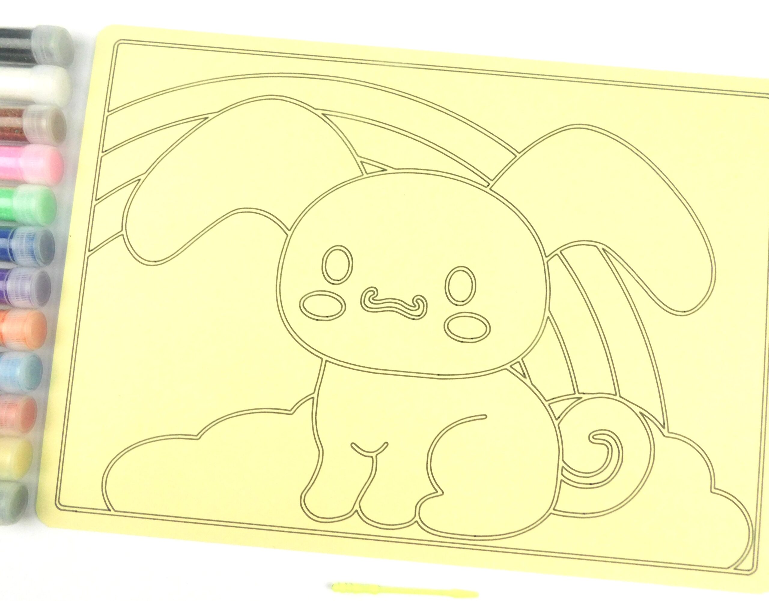 A4 Cinnamoroll-ish Sand Art Kit. Sand Included. - Image 6