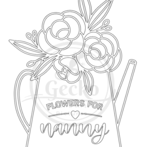 A4 Nanny Flowers in Watering Can Sand Art Kit (Made To Order)