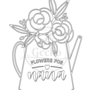 A4 Nana Flowers in Watering Can Sand Art Kit (Made To Order)