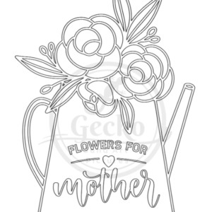 A4 Mother Flowers in Watering Can Sand Art Kit (Made To Order)