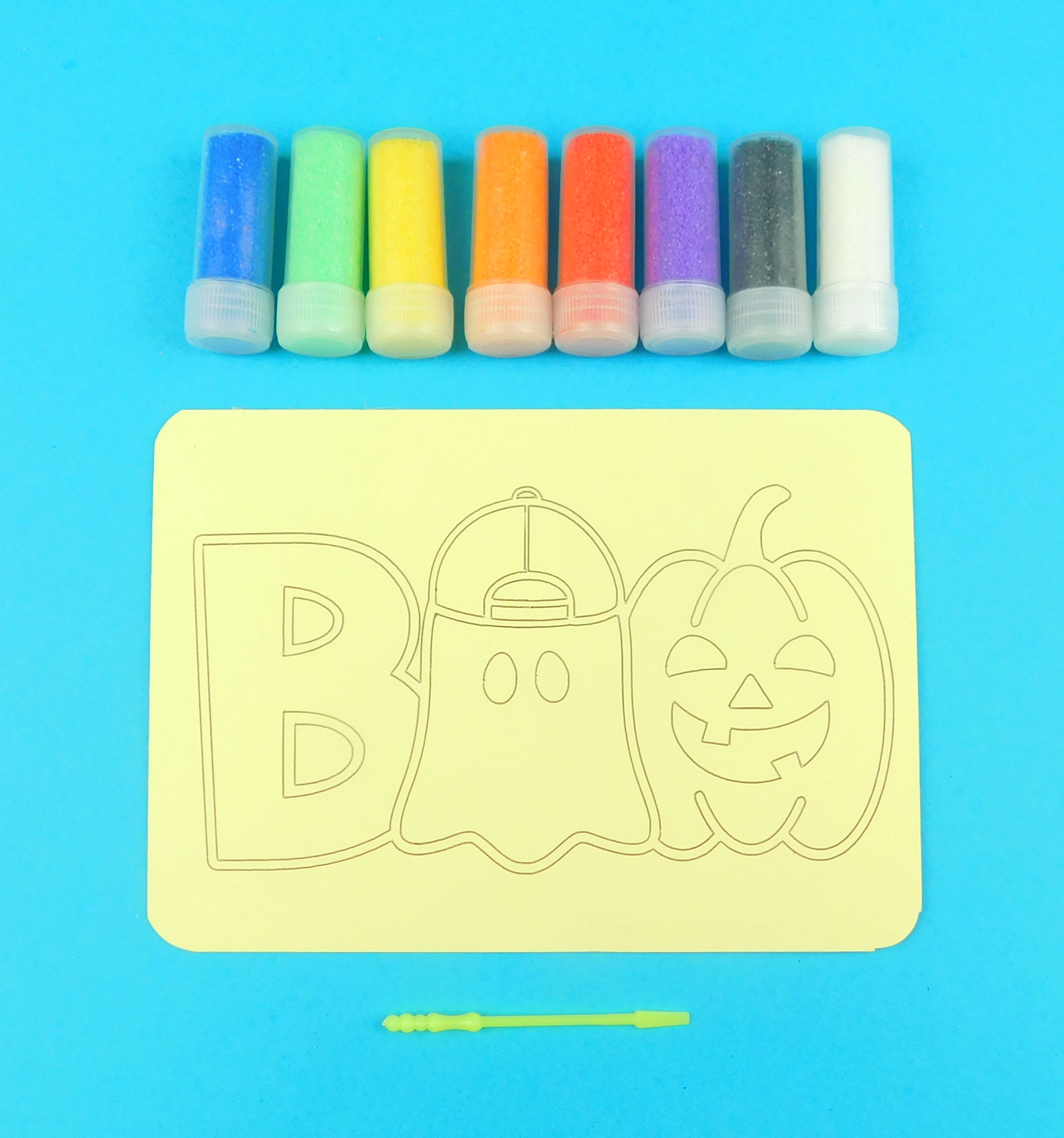 A6 Boo Ghost Pumpkin Sand Art Kit