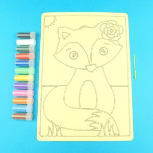 A4 Fox Sand Art Kit