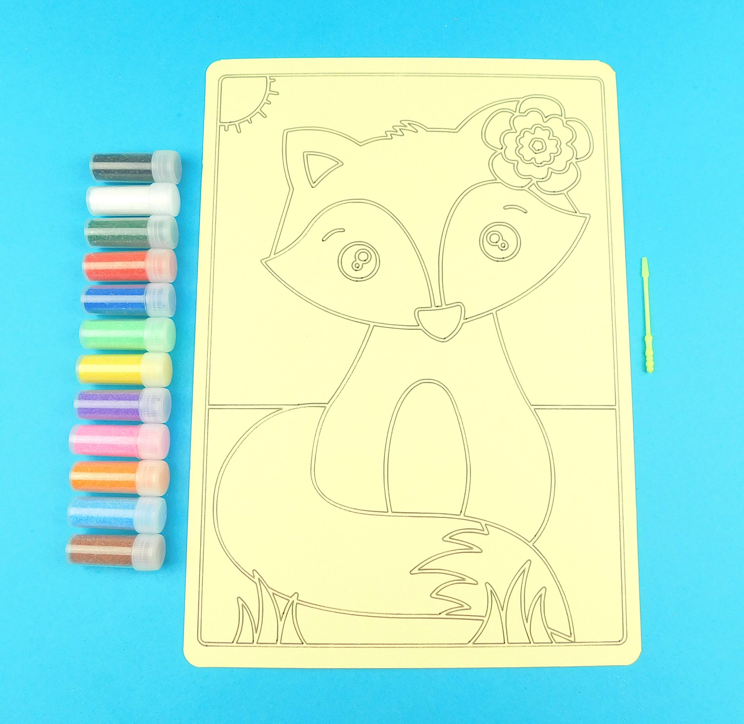 A4 Fox Sand Art Kit