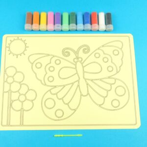 A4 Butterfly and flowers Sand Art Kit