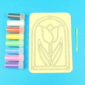 A6 Tulip Stained Glass Sand Art Kit