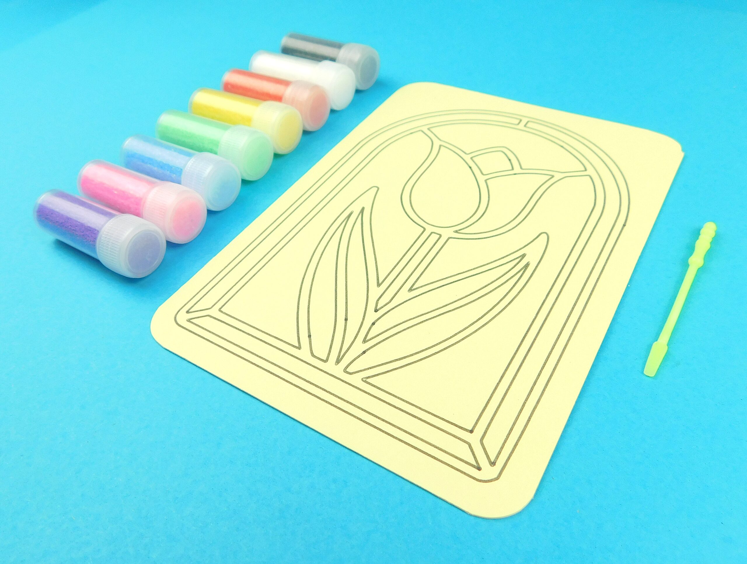 A6 Tulip Stained Glass Sand Art Kit - Image 5
