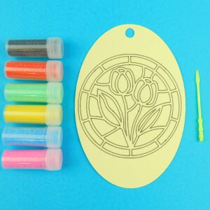Two Tulips Oval Sand Art Kit. Sand Included