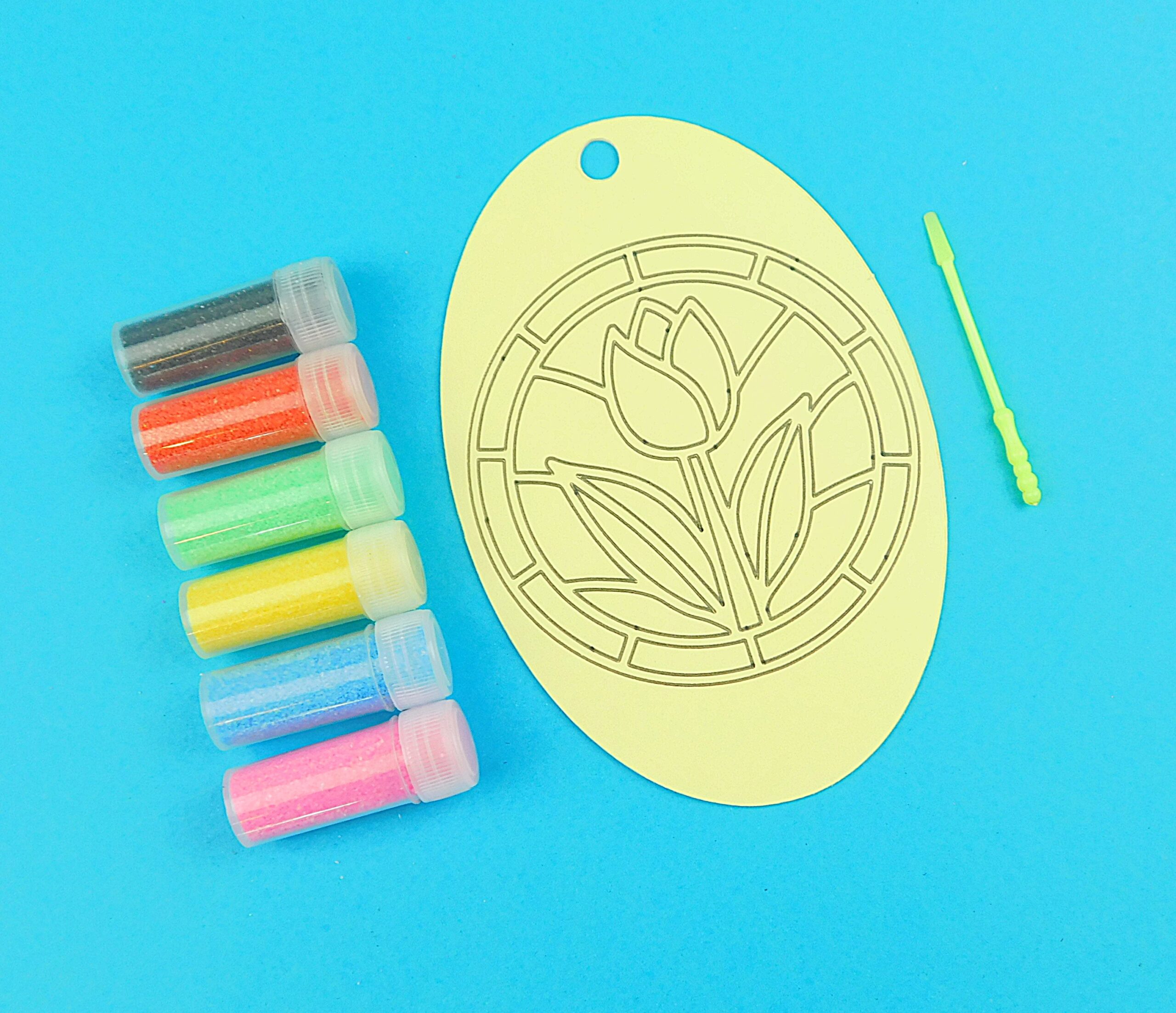 One Tulip Oval Sand Art Kit. Sand Included