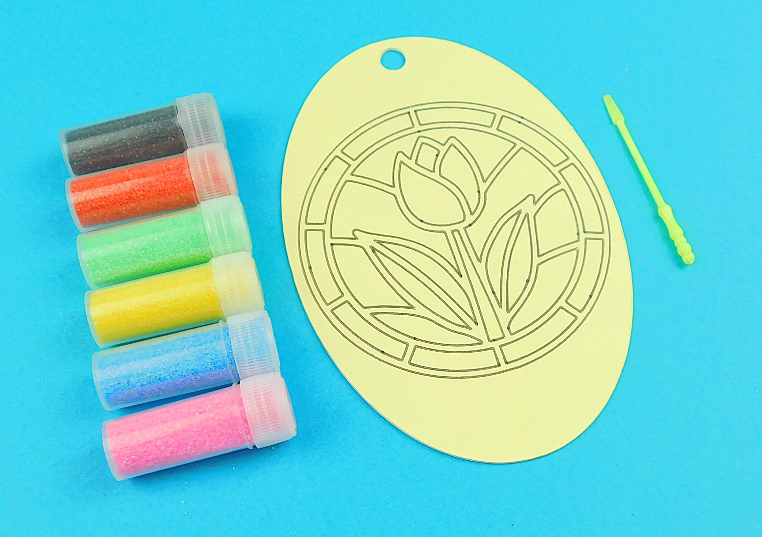 One Tulip Oval Sand Art Kit. Sand Included - Image 4
