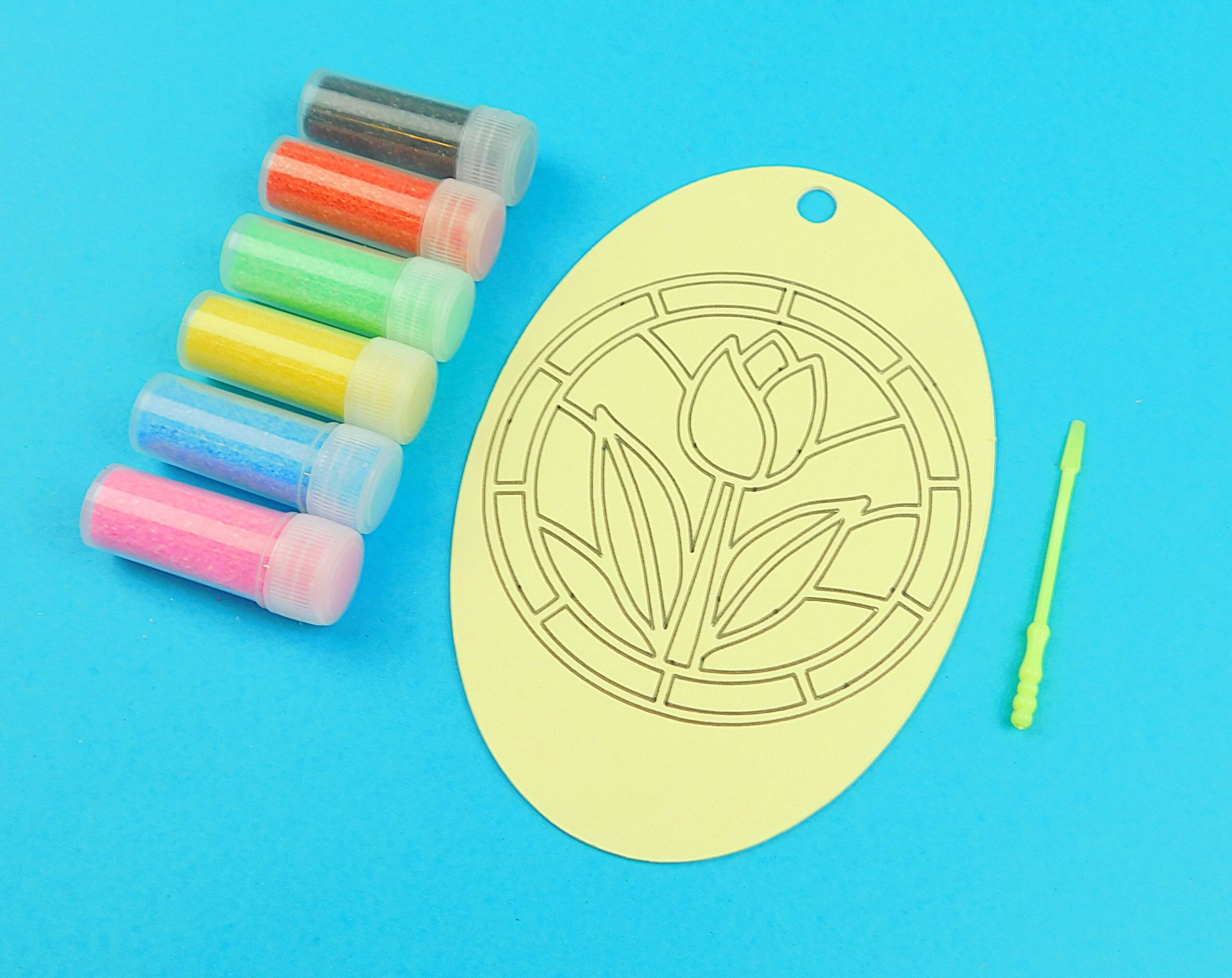 One Tulip Oval Sand Art Kit. Sand Included - Image 3