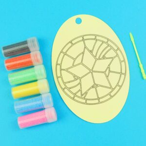 Stained Glass Star. Oval Sand Art Kit. Sand Included