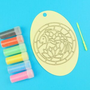Koi Carp. Oval Sand Art Kit. Sand Included