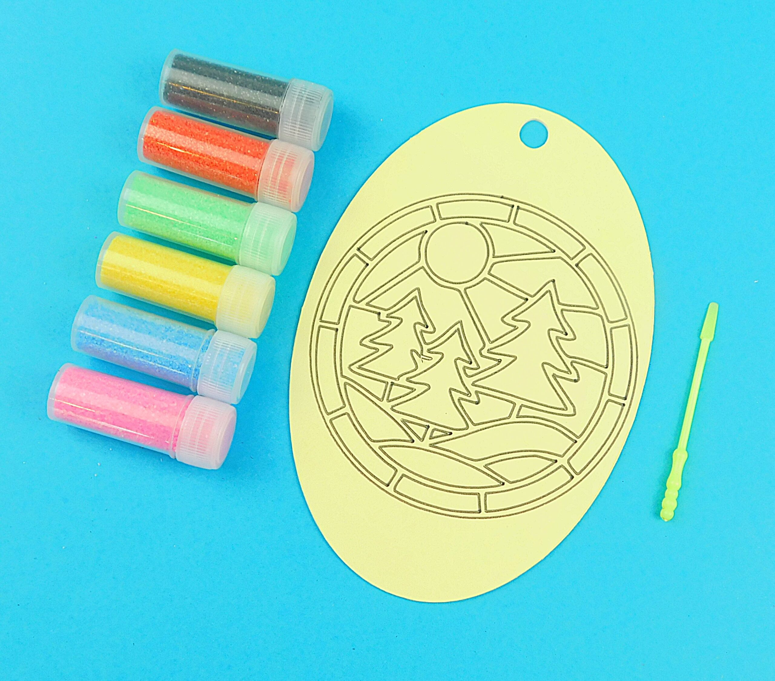 Oval Tree Scene Sand Art Kit. Sand included