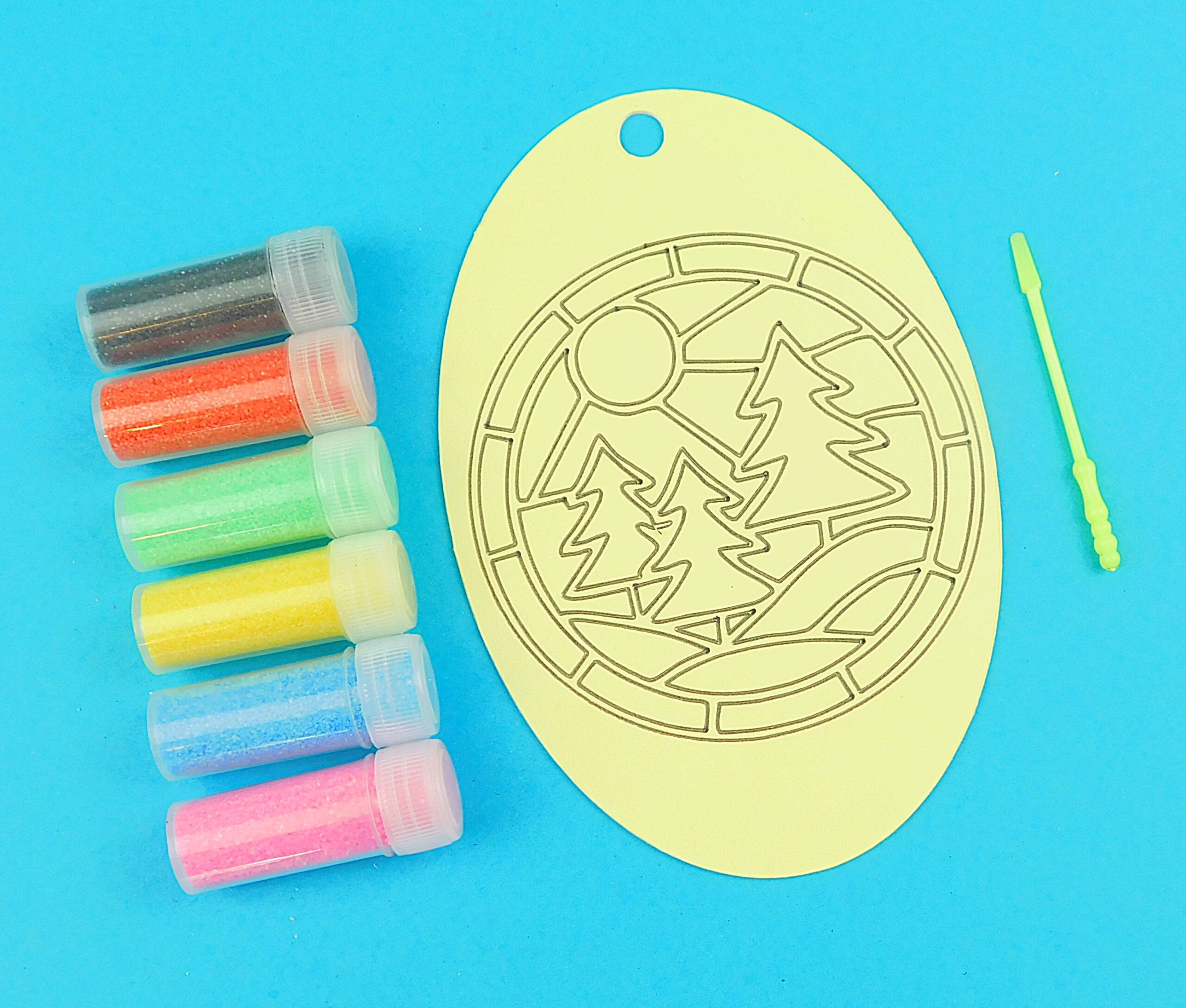 Oval Tree Scene Sand Art Kit. Sand included - Image 3
