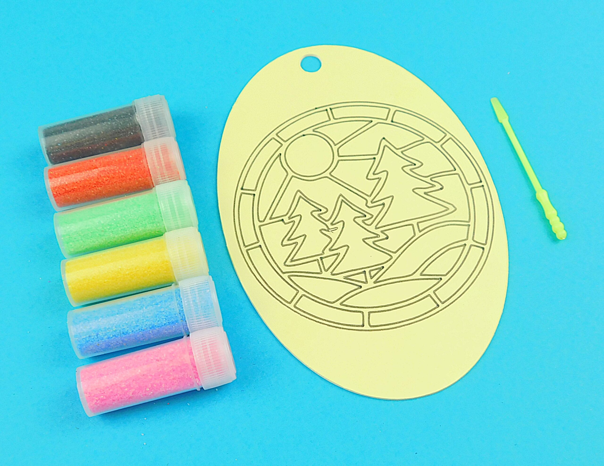 Oval Tree Scene Sand Art Kit. Sand included - Image 4