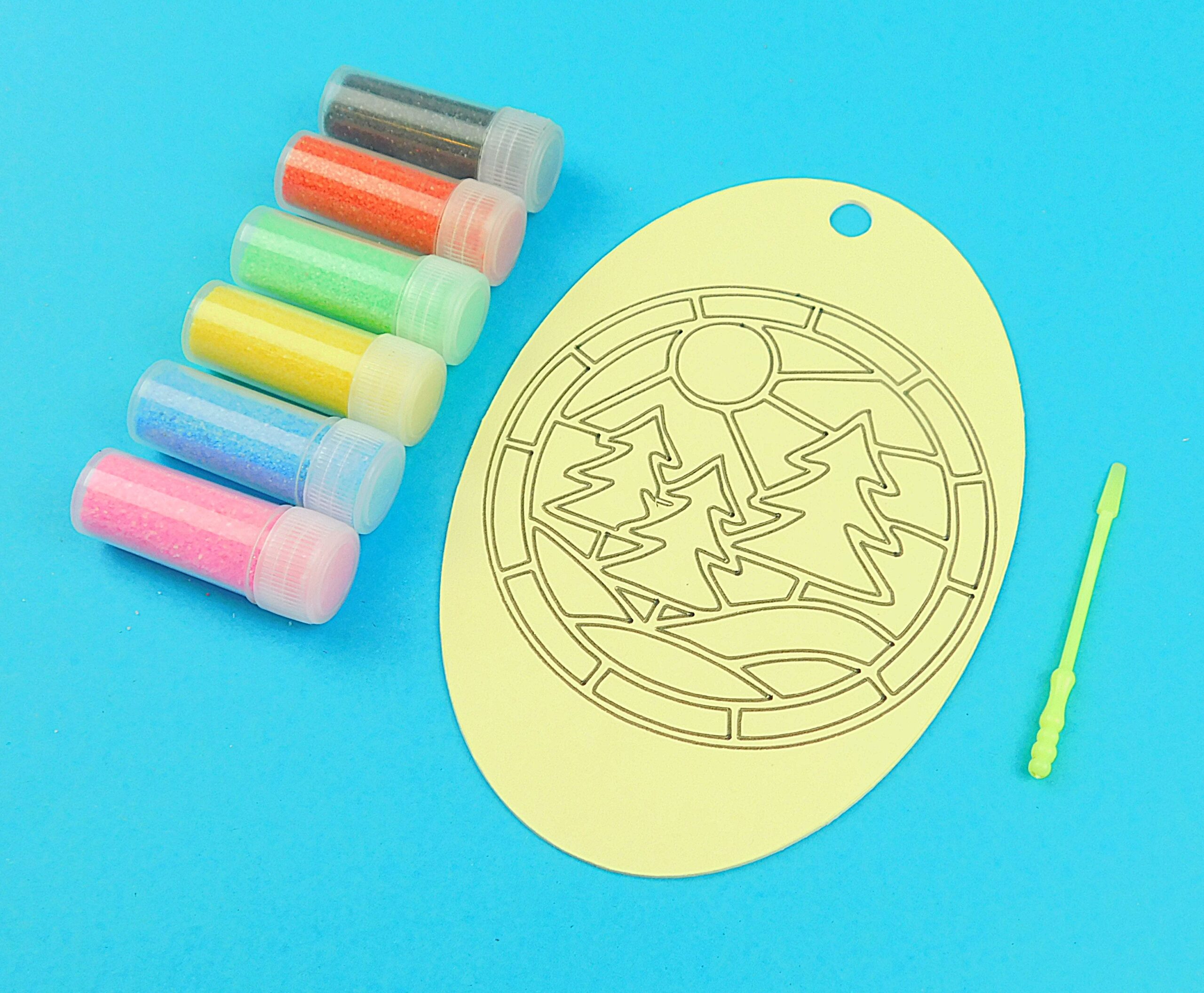 Oval Tree Scene Sand Art Kit. Sand included - Image 5